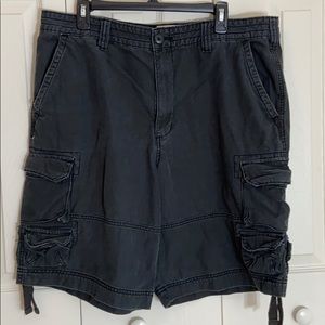 Mossimo Supply Co. black cargo Shorts Sz 36